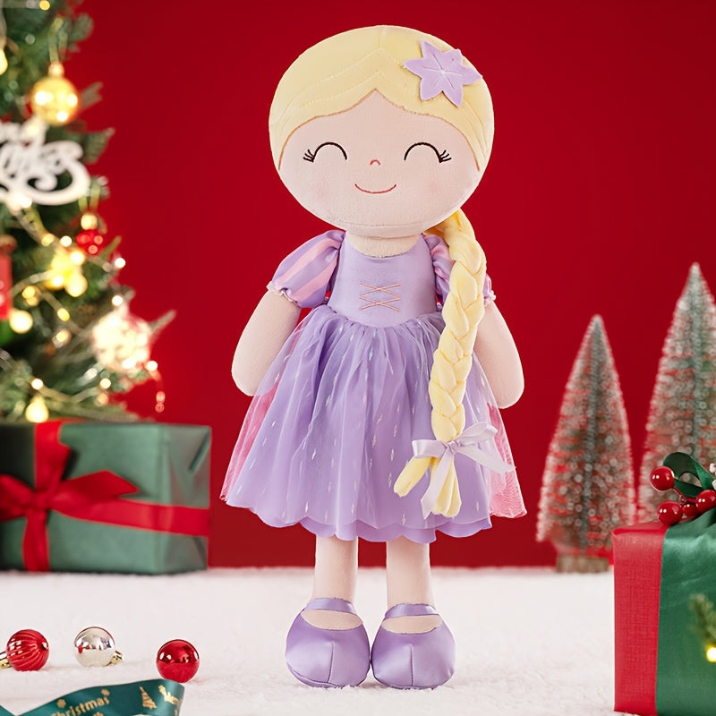 16-Inch Plush Princess Rapun Doll with Lavender Dress, Soft Youngsters Girl Toy, Ideal for Ages 0-3, Perfect Christmas and Birthday Gift for Youngsters, Decorative Holiday Party Item
