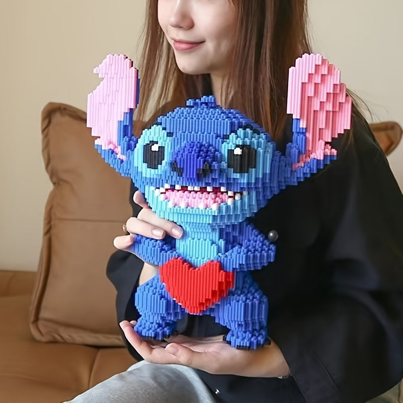 Disney Stitch Building Block Set - Educational Animation Building Blocks Room Decoration, Birthday Gift - No Batteries Required, Party Gifts, Handicraft Supplies Model