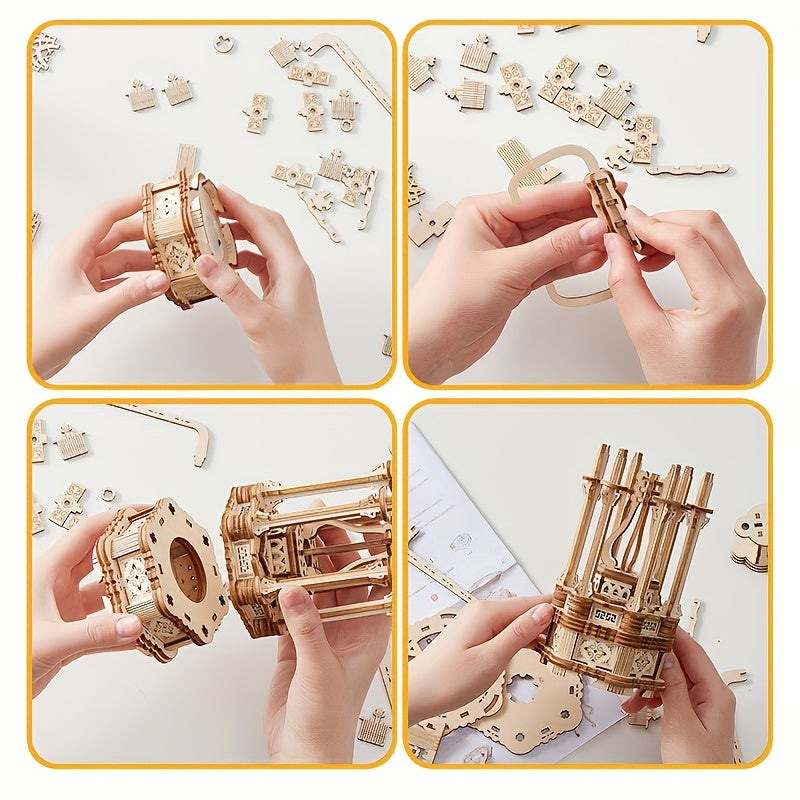 DIY 3D Wooden Airplane Puzzle - Creative Craft Model Kit for Home Decor, Perfect Birthday or Christmas Gift, Airplane Toy