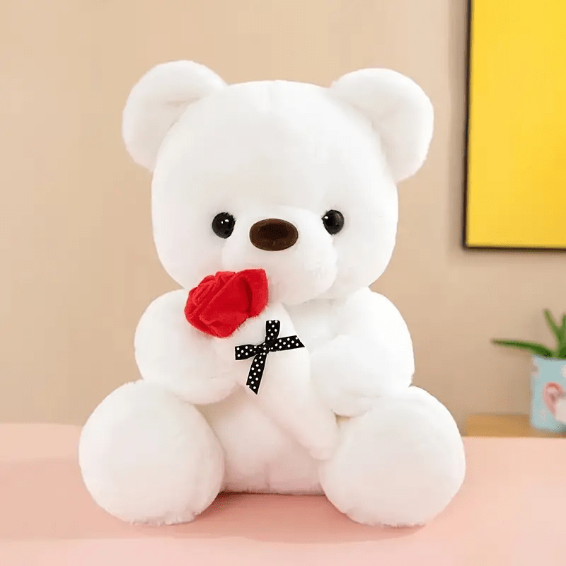 Valentine's Day Gift Doll Hug Bear Doll Sit Board Rose Bear Teddy Bear Plush Toy Bear Doll