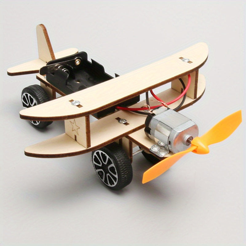 DIY Airplane Physics Education Toy Kit - Hands-On Learning, Experimental Skills, Color & Learn