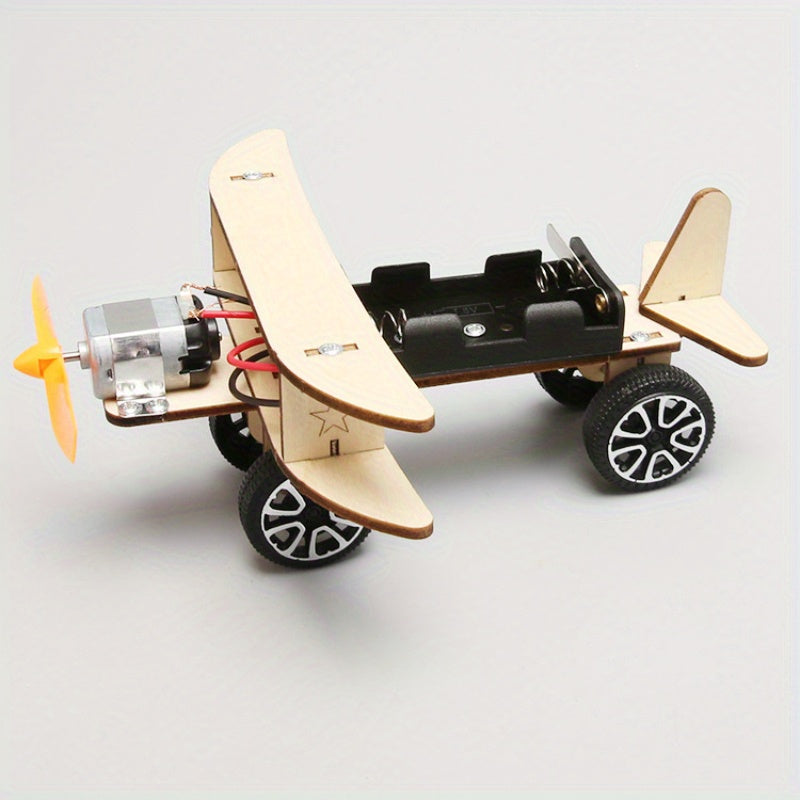 DIY Airplane Physics Education Toy Kit - Hands-On Learning, Experimental Skills, Color & Learn
