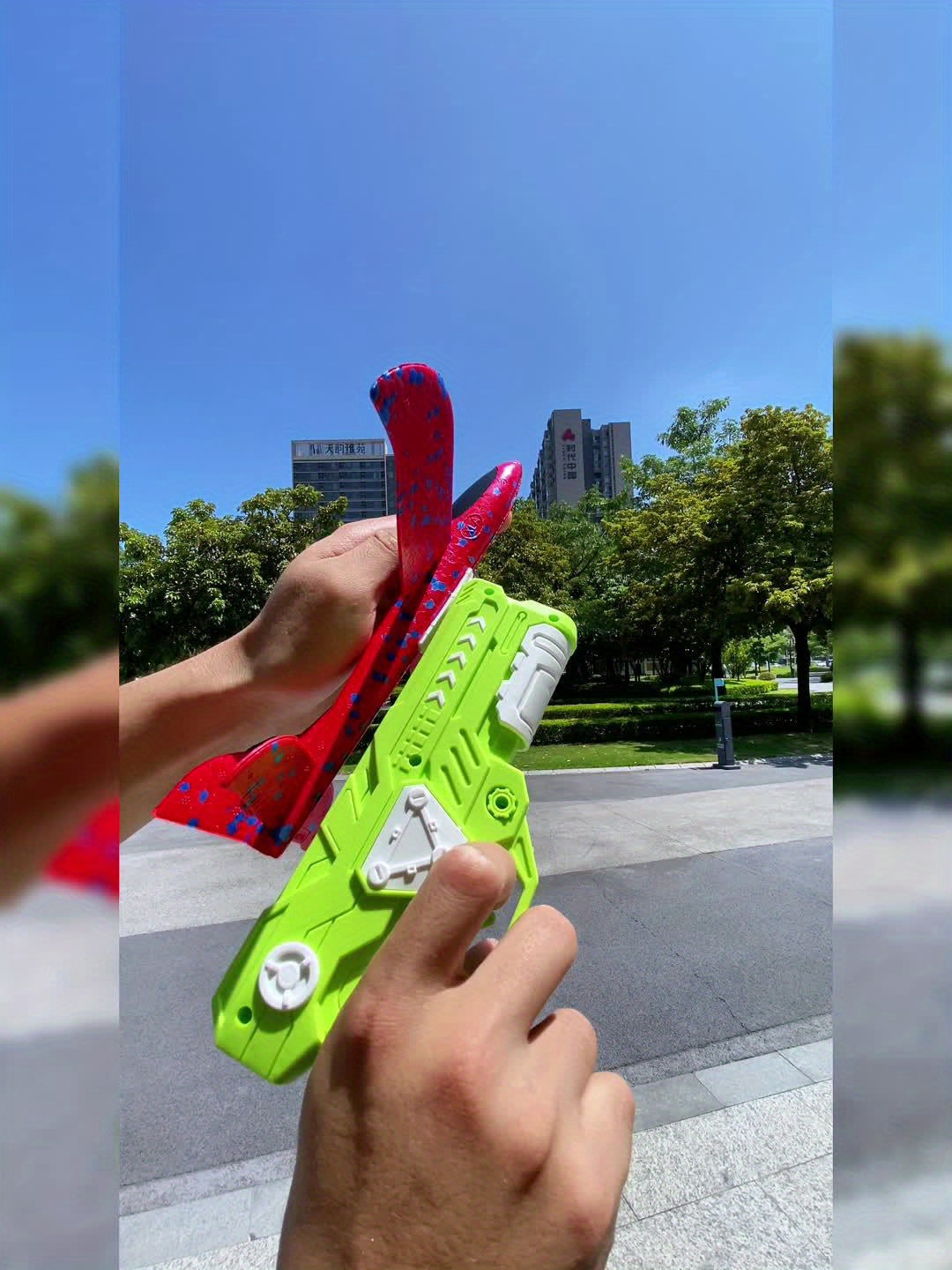 1 Set of Children's Foam Airplane Launcher: Outdoor Toys for Interactive Games - Safe and Flexible Outdoor Sports - Flying Foam Airplane, Suitable for Indoor and Outdoor Fun, Parent-Child Interaction, Christmas Gift Halloween Holiday Gift