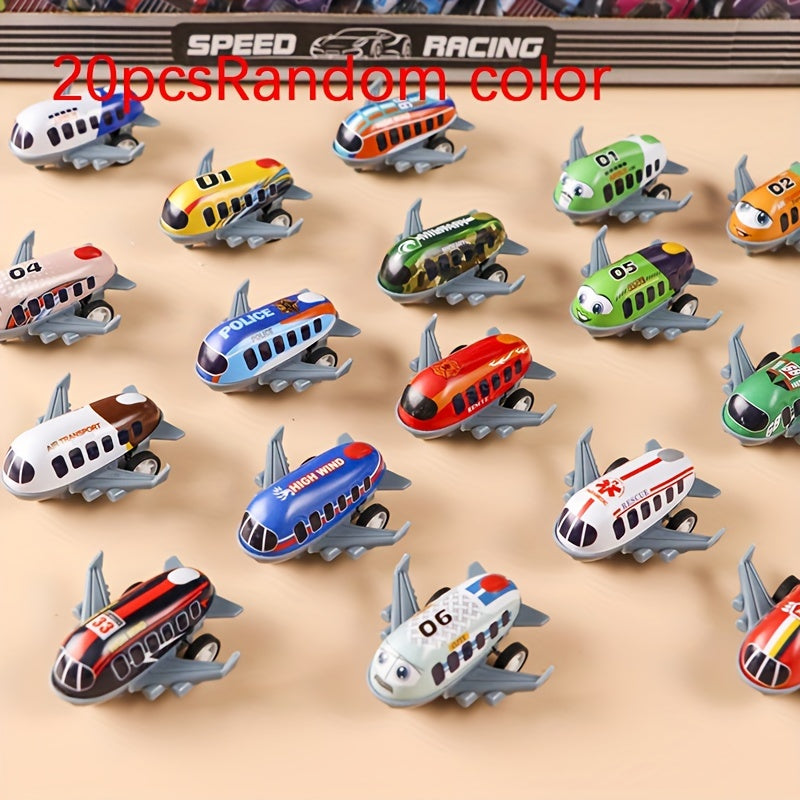6\u002F10 Mini Metal Airplane Toys - Inertial Power, Manual Pull-Back, Creative Toy Structures, Family Fun, Ideal for Party Favors & Holiday Gifts, Party Toy | Playful Design | Durable Toy