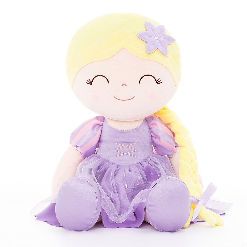 16-Inch Plush Princess Rapun Doll with Lavender Dress, Soft Youngsters Girl Toy, Ideal for Ages 0-3, Perfect Christmas and Birthday Gift for Youngsters, Decorative Holiday Party Item