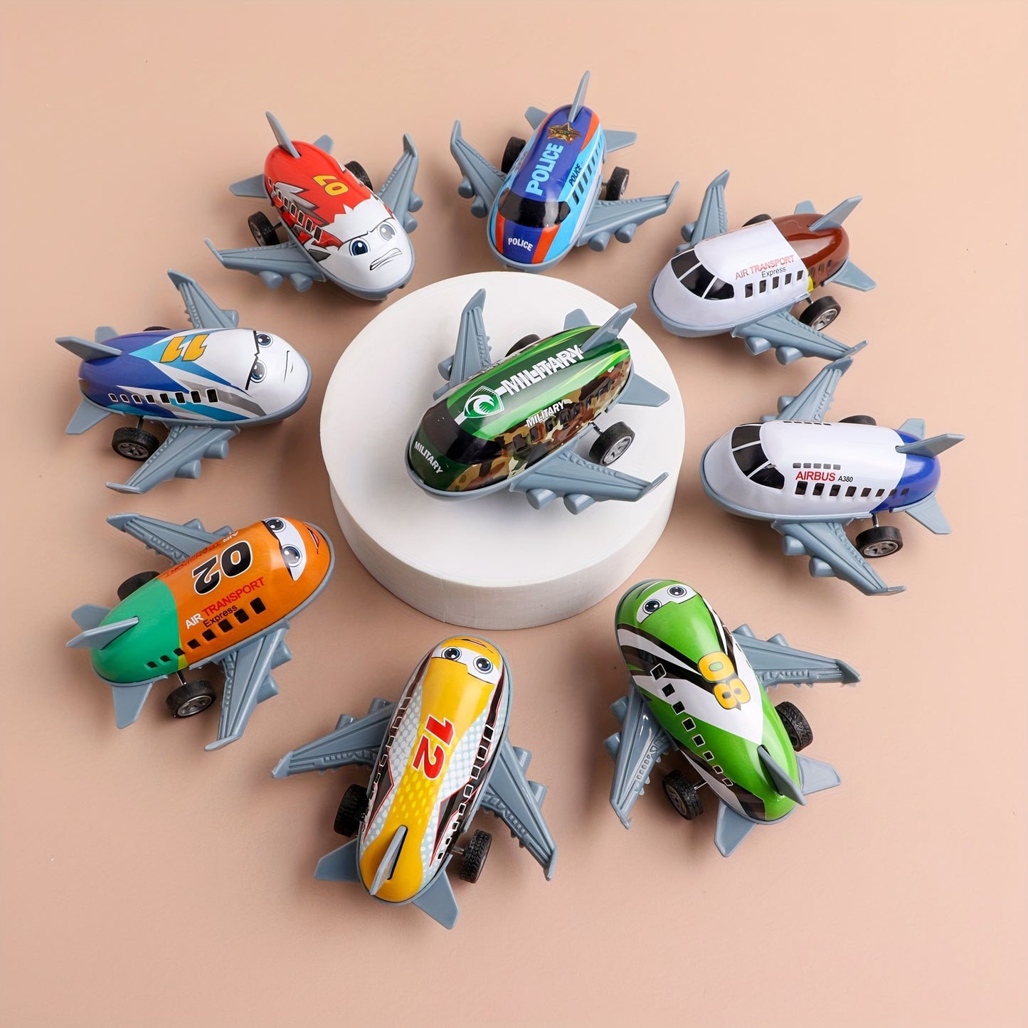 6\u002F10 Mini Metal Airplane Toys - Inertial Power, Manual Pull-Back, Creative Toy Structures, Family Fun, Ideal for Party Favors & Holiday Gifts, Party Toy | Playful Design | Durable Toy