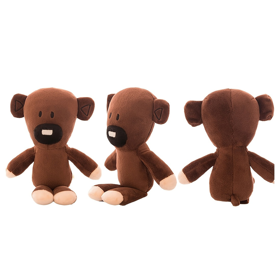 Cuddly Brown Teddy Bear Plush Toy - 11.81'' Soft Polyester Stuffed Animal, Perfect for Birthday & Christmas Gifts, Home Decor