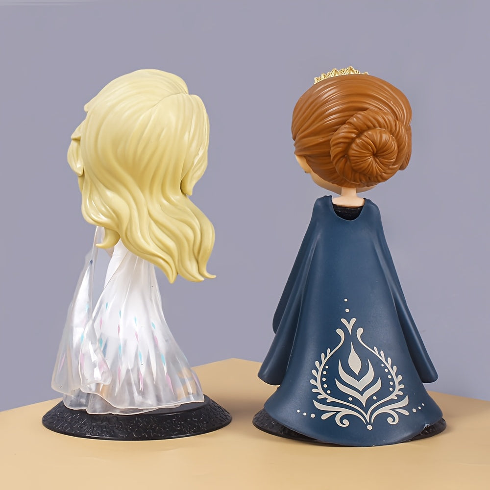 2pcs set Elsa and Anna Princess series daily holiday party table decorations, ideal gift for friends, four-generation princess Elsa crown, Anna holiday gift