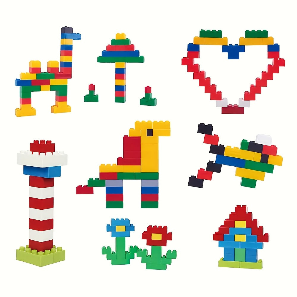 1200pcs Children's Educational Small Grain Building Blocks, Puzzle Toys, Plug-in Building Blocks, Suitable for Thanksgiving, Halloween, Christmas, Boy and Girl Birthday Gifts, Grain Colors and Shapes are Random
