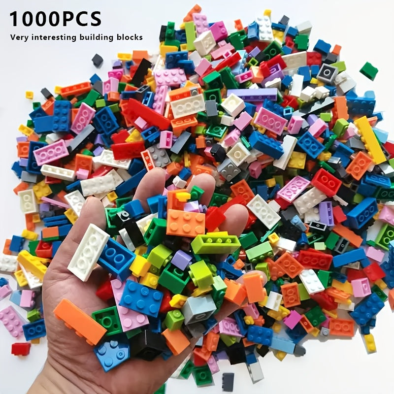 1000pcs Classic Building Blocks Set, Interlocking Plastic Bricks, Educational DIY Construction Toys, Safe ABS Material, for Creative Play, Home Decor, with Ideal for Halloween, Christmas, Birthday Gifts, for Boys & Girls Ages 6-8