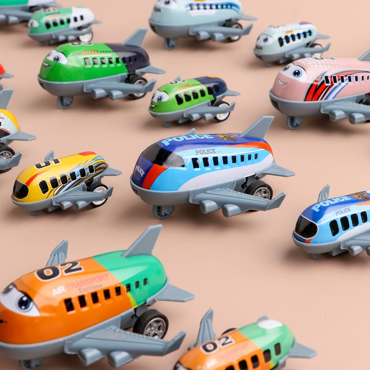 6\u002F10 Mini Metal Airplane Toys - Inertial Power, Manual Pull-Back, Creative Toy Structures, Family Fun, Ideal for Party Favors & Holiday Gifts, Party Toy | Playful Design | Durable Toy