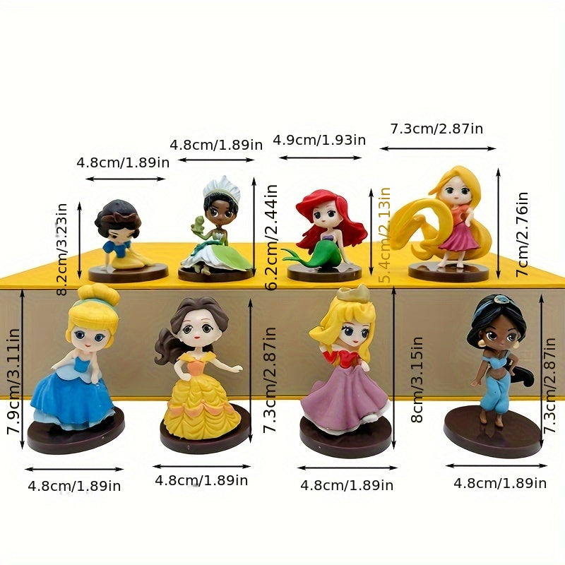 Movable Doll Models 8pcs\u002FSet Pocket Princess Doll Models - Movable, Cute, and Compact - for Home, Car, Desktop Decoration and Gifts