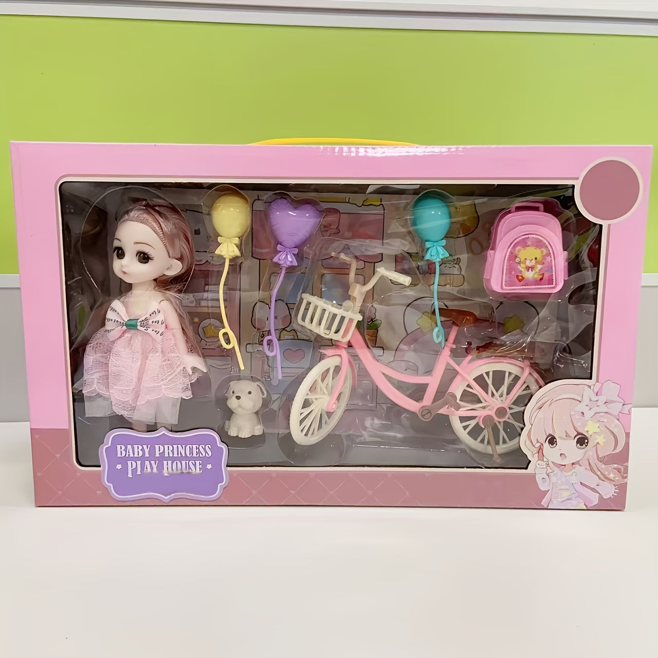 Princess Fashion Doll Gift Set Plastic, with Gift Box, for Gift, Small Decoration