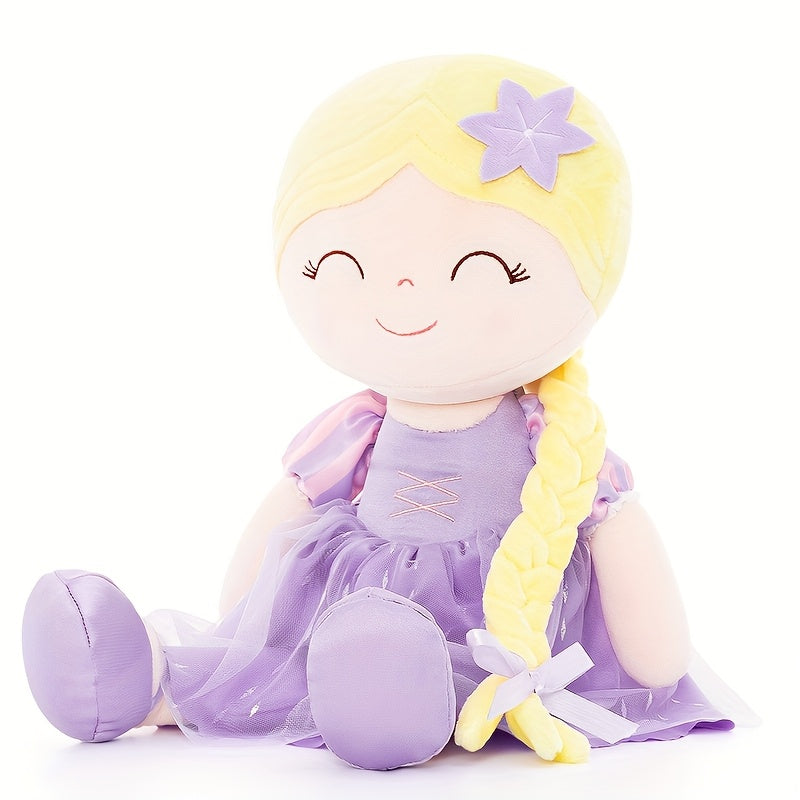 16-Inch Plush Princess Rapun Doll with Lavender Dress, Soft Youngsters Girl Toy, Ideal for Ages 0-3, Perfect Christmas and Birthday Gift for Youngsters, Decorative Holiday Party Item