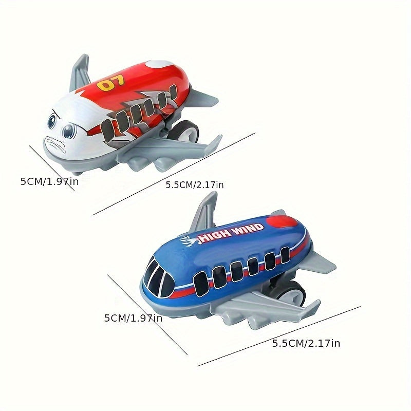 10 Pcs Mini Metal Airplane Set - Inertia-Powered, Battery-Free, Perfect for Party Favors & Stocking Stuffers, Christmas & Halloween Gifts