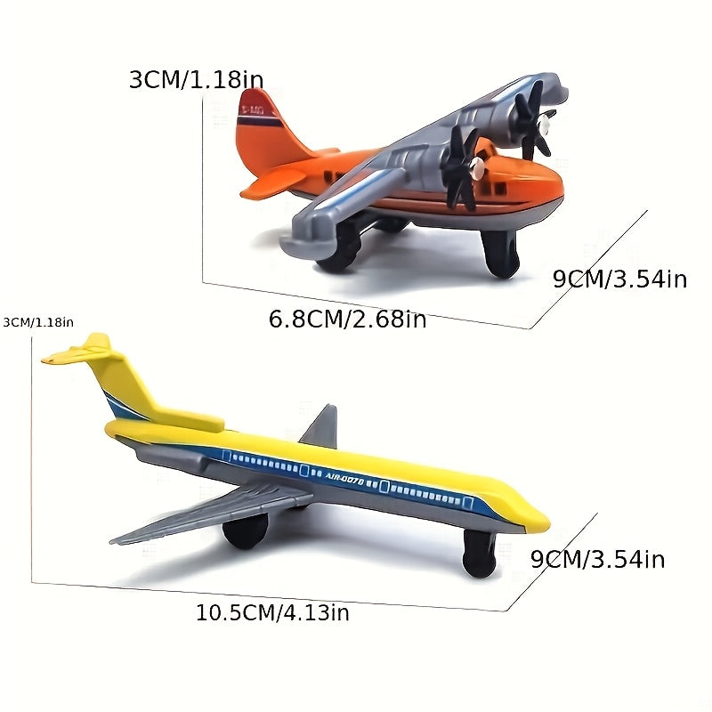 Premium Metal Collectible Toy Model Premium Alloy Diecast Fighter & Passenger Aircraft Model Set - Metal and Plastic Collectible Toy for Display, Perfect for Christmas, Thanksgiving, and Birthday Gifts, Home Decor