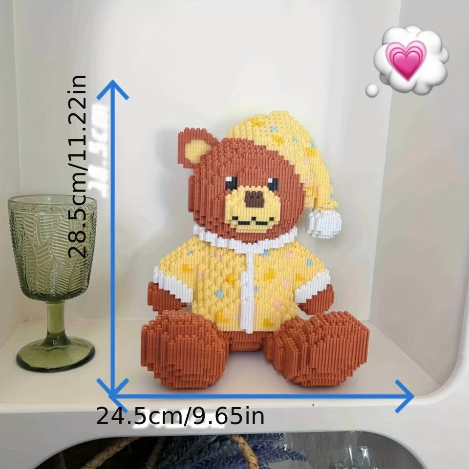 6000pcs Pajama Bear Building Blocks Set\u002FHome Handmade\u002FRelaxation\u002F3D Puzzle,\u002FParty Game\u002FHome Decoration\u002FBirthday Gift Choice\u002F | Perfect Gift for Teenagers and Adults |