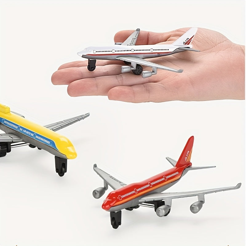 Premium Metal Collectible Toy Model Premium Alloy Diecast Fighter & Passenger Aircraft Model Set - Metal and Plastic Collectible Toy for Display, Perfect for Christmas, Thanksgiving, and Birthday Gifts, Home Decor
