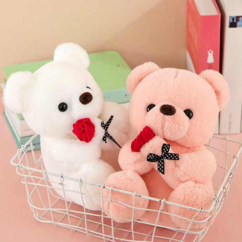 Valentine's Day Gift Doll Hug Bear Doll Sit Board Rose Bear Teddy Bear Plush Toy Bear Doll