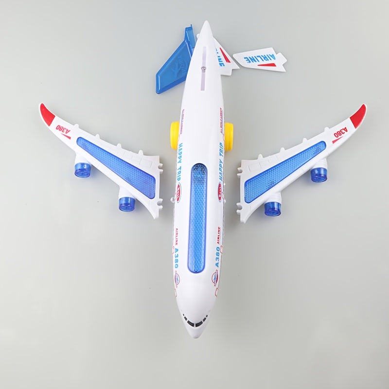 Electric Airplane Toys, Light-Up Airplane Model Toys, Airplane Toys with Flashing Lights And Moving Wheels, Party Birthday Gifts