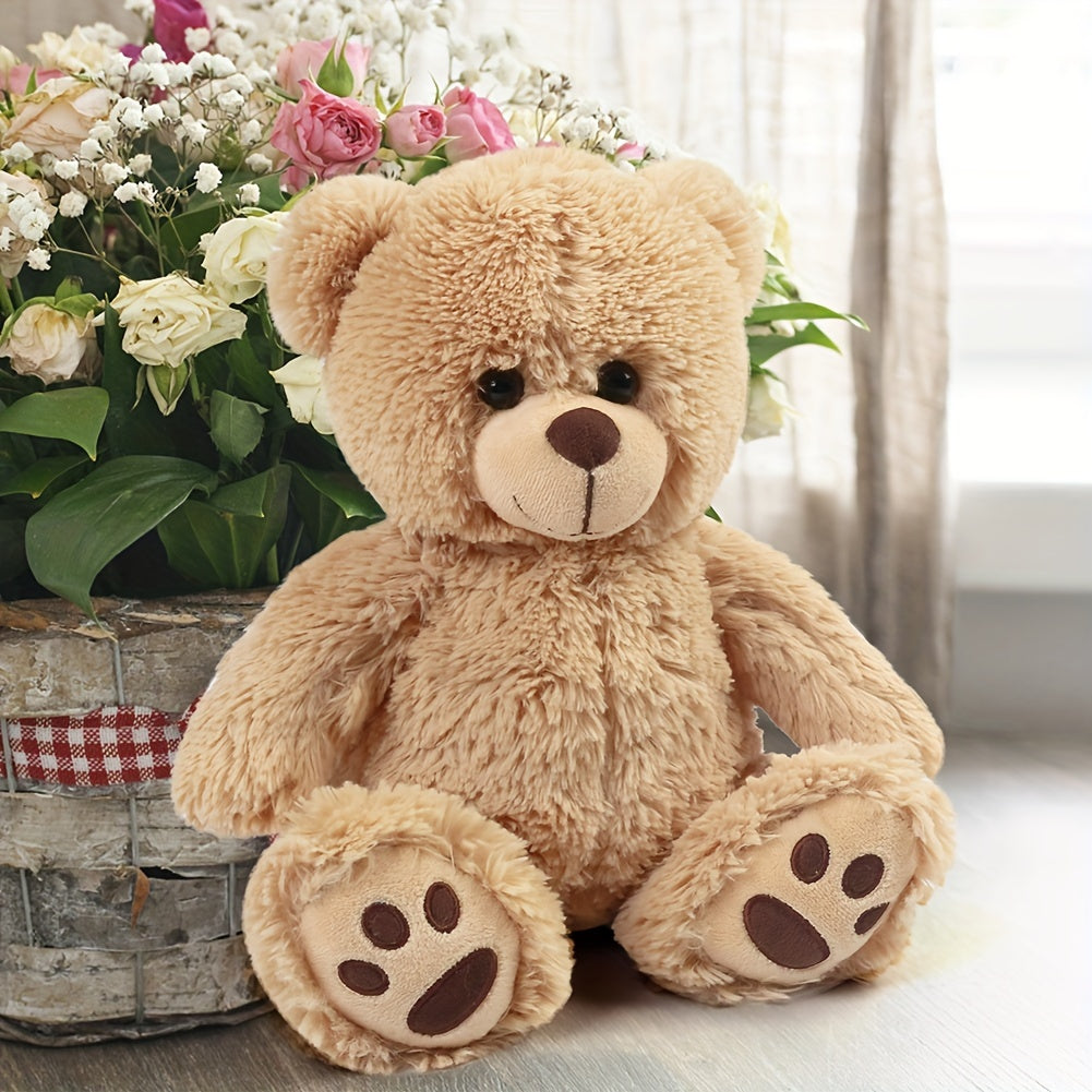 BenBen 12-inch Brown Plush Teddy Bear, Soft Stuffed Animal, Perfect Hugging Gift for Kids, Ideal for Christmas, Valentine'S Day, Easter Decor