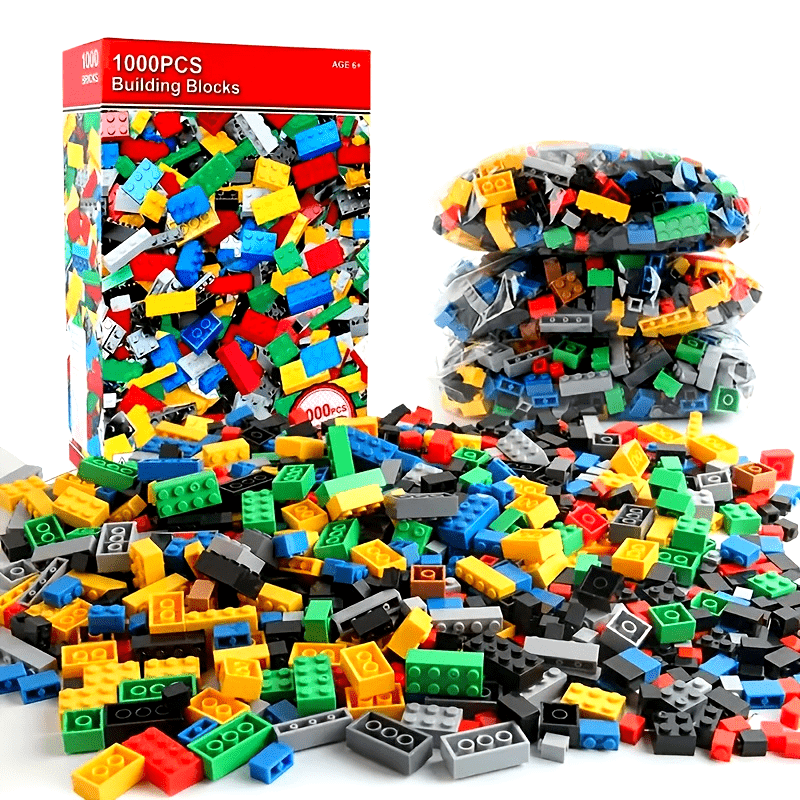 1000pcs Classic Building Blocks Set, Interlocking Plastic Bricks, Educational DIY Construction Toys, Safe ABS Material, for Creative Play, Home Decor, with Ideal for Halloween, Christmas, Birthday Gifts, for Boys & Girls Ages 6-8