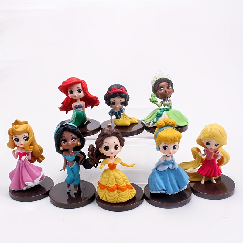 Movable Doll Models 8pcs\u002FSet Pocket Princess Doll Models - Movable, Cute, and Compact - for Home, Car, Desktop Decoration and Gifts