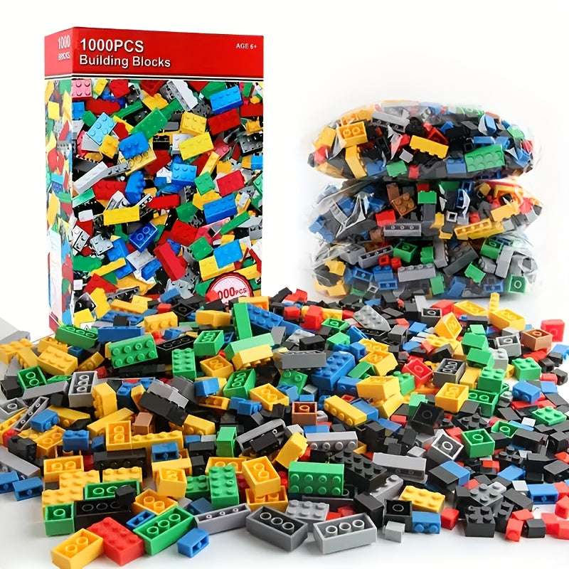 1000pcs Classic Building Blocks Set, Interlocking Plastic Bricks, Educational DIY Construction Toys, Safe ABS Material, for Creative Play, Home Decor, with Ideal for Halloween, Christmas, Birthday Gifts, for Boys & Girls Ages 6-8