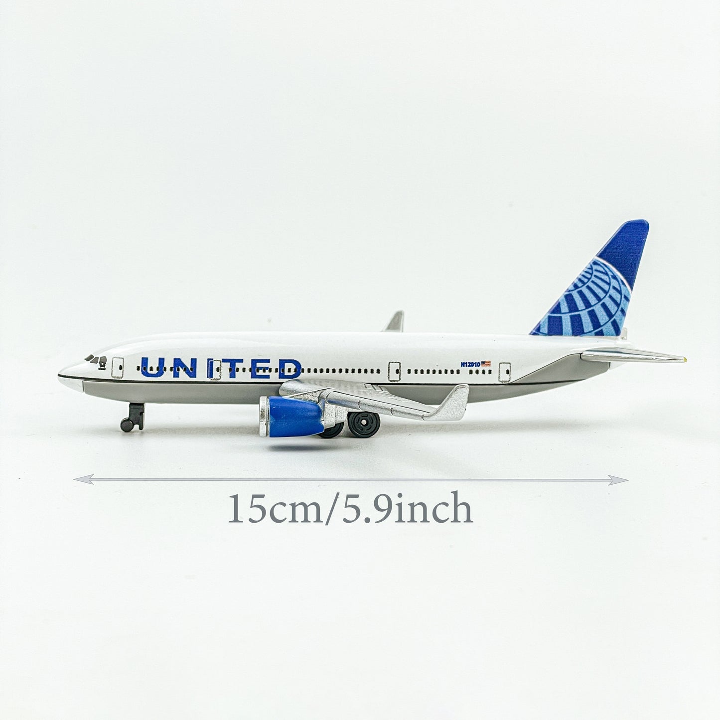 Ages 3-12 United Airlines Diecast Airplane Model - Weather Resistant Metal Collectible Push-Play Toy Gift & Decor