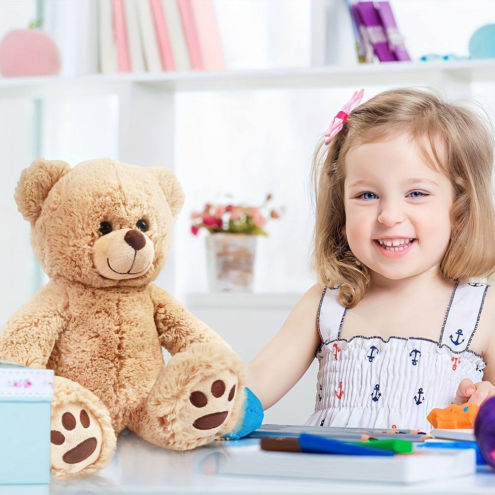 BenBen 12-inch Brown Plush Teddy Bear, Soft Stuffed Animal, Perfect Hugging Gift for Kids, Ideal for Christmas, Valentine'S Day, Easter Decor