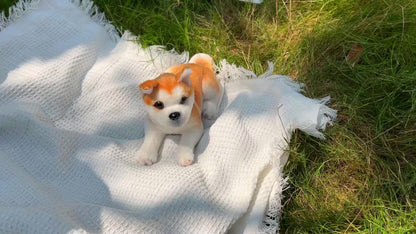 11.02in Realistic Akita Dog Plush Stuffed Toys Cute Animal Dog Doll Soft Puppy Toy For Kids Birthday Gift