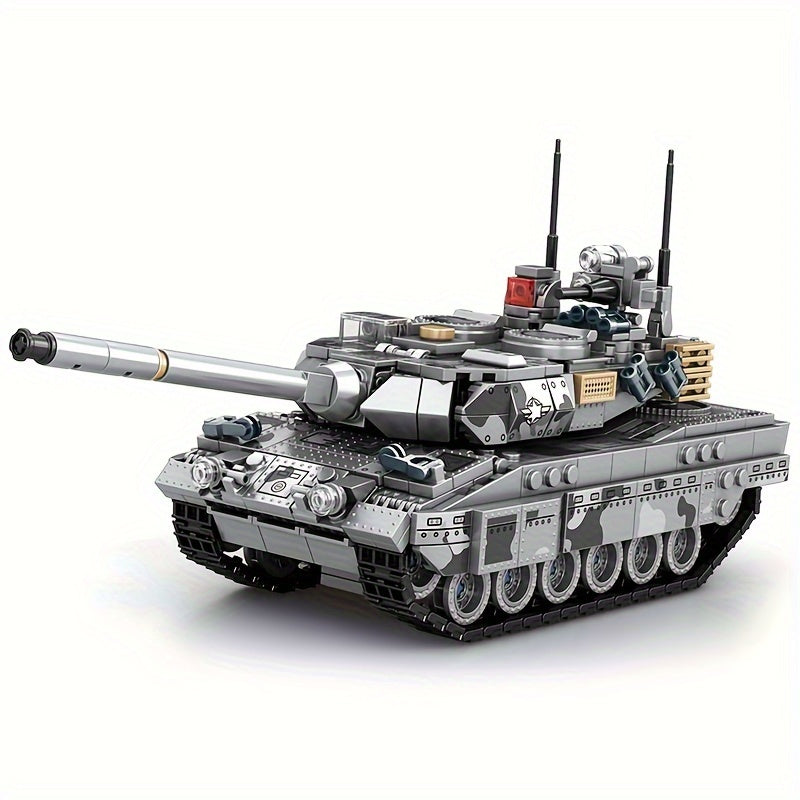 Military Tank Boys Assembly Building Blocks, Main Battle Tank Cannon Youngsters's Toy, Birthday Gift, Halloween Gift, Christmas Gift, Holiday Gift