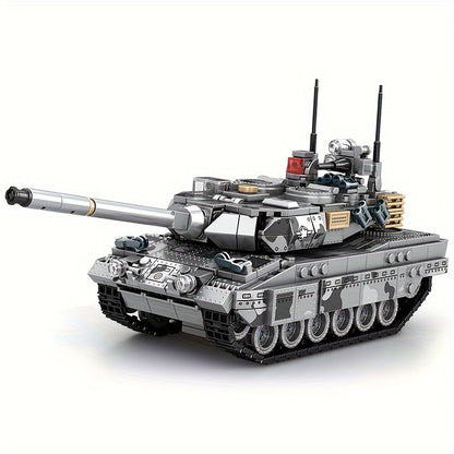 Military Tank Boys Assembly Building Blocks, Main Battle Tank Cannon Youngsters's Toy, Birthday Gift, Halloween Gift, Christmas Gift, Holiday Gift