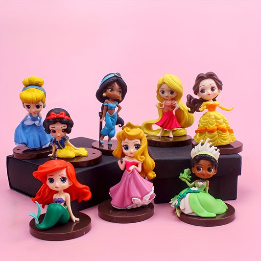 Movable Doll Models 8pcs\u002FSet Pocket Princess Doll Models - Movable, Cute, and Compact - for Home, Car, Desktop Decoration and Gifts