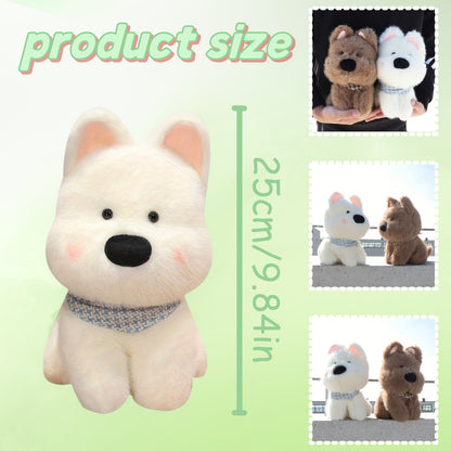 Kawaii Plush Toys Cute Kawaii 25cm\u002F9.84in Cartoon West Highland White Terrier Plush Toys - Western Highland Dog Stuffed Animals Plushies - Ideal Birthday or Holiday Gift for Halloween Christmas