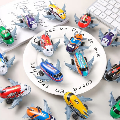 6\u002F12\u002F24 Mini Cartoon Metal Pull-Back Airplane Toys for Birthday Party Gifts, Carnival Gifts, School Rewards, Piñata Fillers, And Gift Bags.