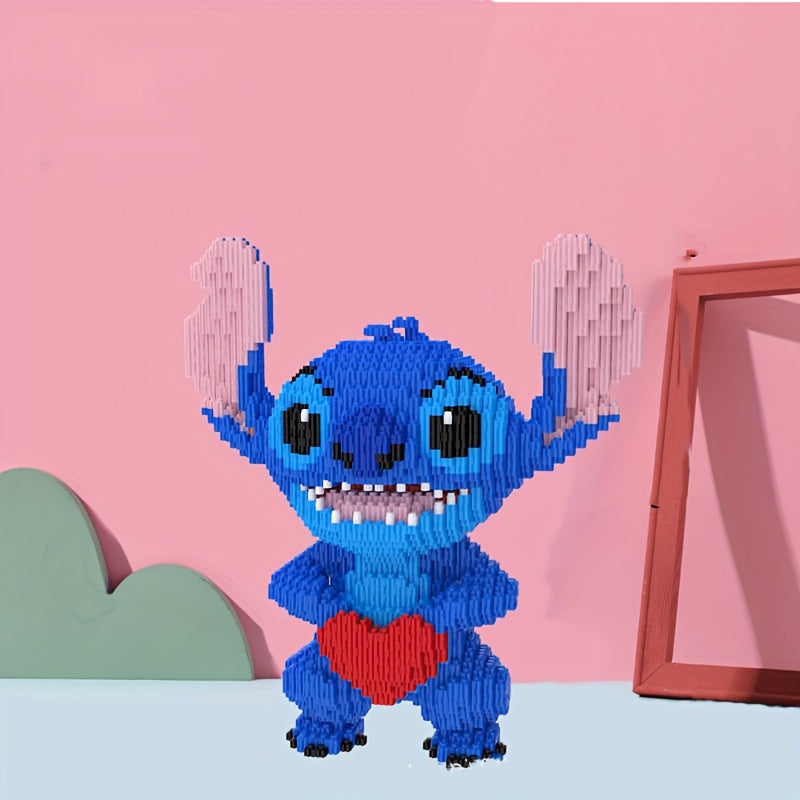 Disney Stitch Building Block Set - Educational Animation Building Blocks Room Decoration, Birthday Gift - No Batteries Required, Party Gifts, Handicraft Supplies Model