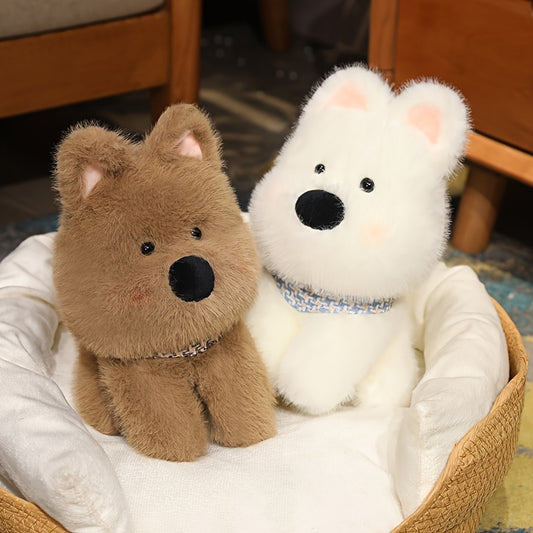 Kawaii Plush Toys Cute Kawaii 25cm\u002F9.84in Cartoon West Highland White Terrier Plush Toys - Western Highland Dog Stuffed Animals Plushies - Ideal Birthday or Holiday Gift for Halloween Christmas