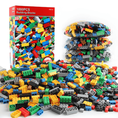 1000-Piece Creative Building Block Set - Classic City Bricks for Kids - Educational & Fun DIY Assembly Toys Easter Gift Christmas, Halloween Gift