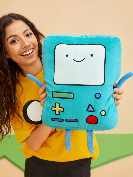 ADVENTURE TIME X SHEIN Cartoon Graphic Decorative Pillow In Lake Blue, Gifts Cadet Blue