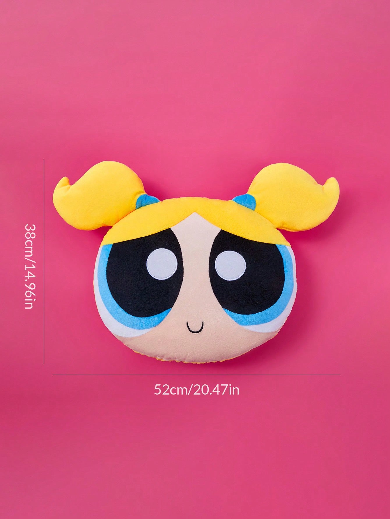 THE POWERPUFF GIRLS X SHEIN Cute Cartoon Yellow Plush Pillow Yellow