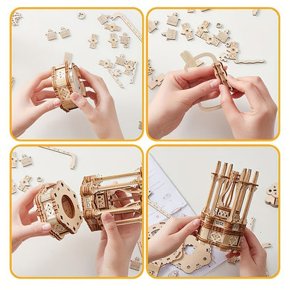 DIY 3D Wooden Airplane Puzzle - Creative Craft Model Kit for Home Decor, Perfect Birthday or Christmas Gift, Airplane Toy