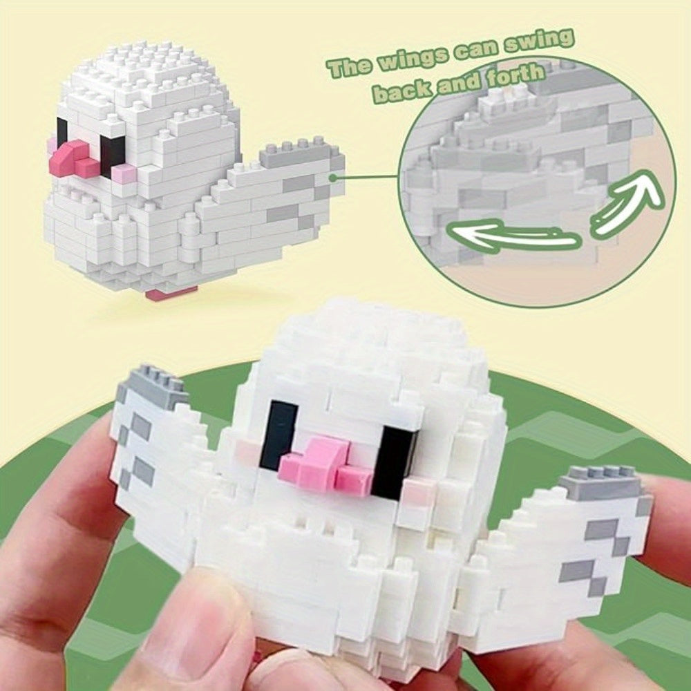 12pcs Mini Birds Building Blocks Set - Cute Animal Bricks for Youngsters, Educational Assembly Toy, Perfect Birthday or Christmas Gift