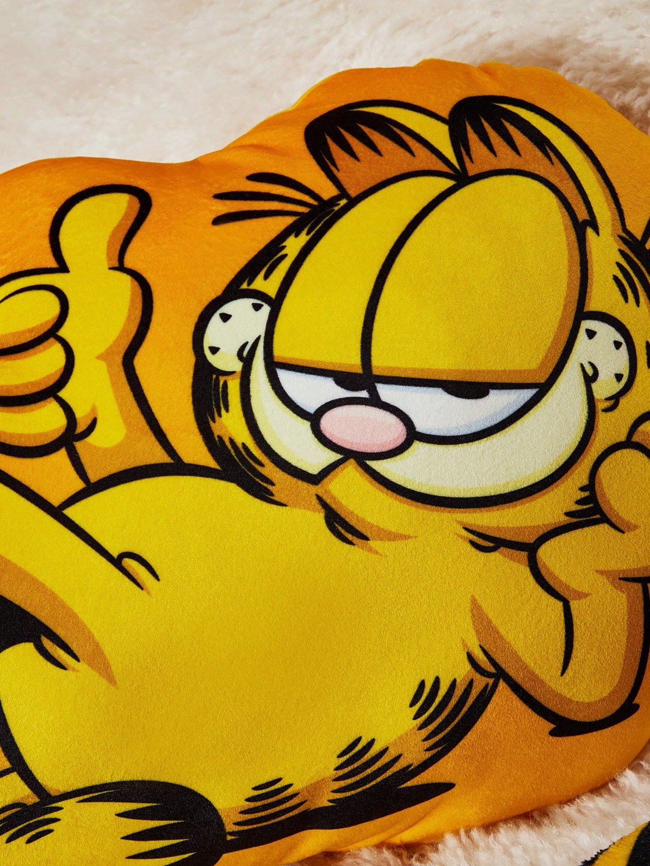 GARFIELD X SHEIN Cartoon Cat & Slogan Decorative Throw Pillow Orange