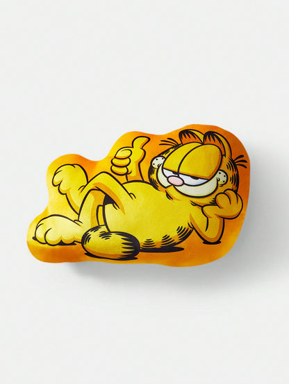 GARFIELD X SHEIN Cartoon Cat & Slogan Decorative Throw Pillow Orange