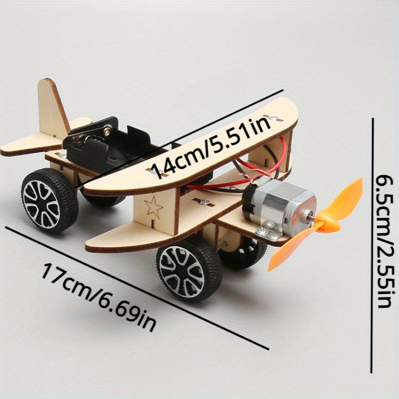 DIY Airplane Physics Education Toy Kit - Hands-On Learning, Experimental Skills, Color & Learn