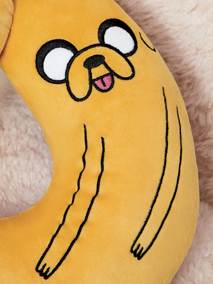 ADVENTURE TIME X SHEIN Embroidered Cartoon Pattern Travel Neck Travel Pillow, Gifts Yellow