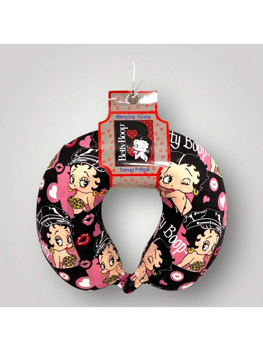 Betty Boop High Quality Memory Foam Travel Pillow – Soft Neck Support With Iconic Prints For Comfort On The Go Classic Cartoon
