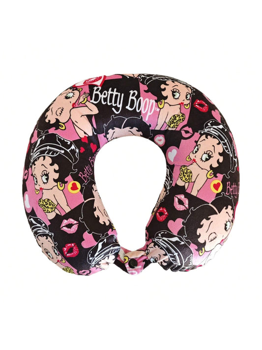 Betty Boop High Quality Memory Foam Travel Pillow – Soft Neck Support With Iconic Prints For Comfort On The Go Classic Cartoon