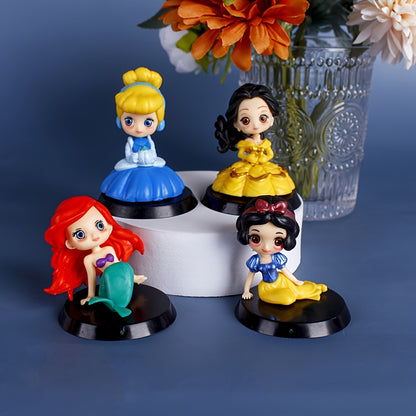 8pcs Princess Series Decoration Set - PVC Dolls, including Snow White, Ariel and more - Perfect for bedroom, desktop or car display - A cute gift for fans